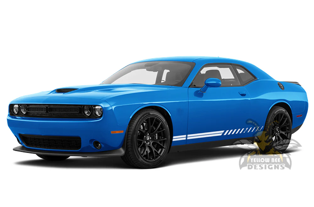 Double Belt Stripes Graphics Vinyl Decal Compatible with Dodge Challenger - Image 3
