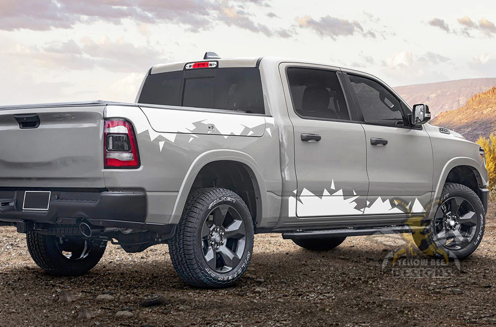 Double Crack Graphics Vinyl Decals Compatible with Dodge Ram Crew Cab 1500 - Image 2