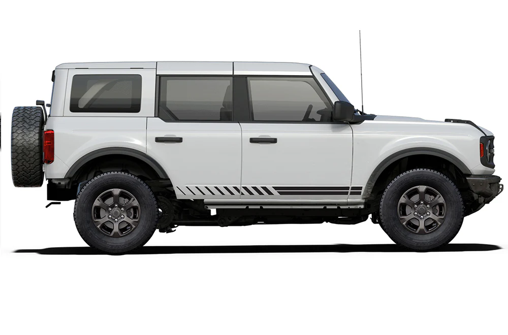 Double Hash Stripes Graphics Vinyl Decal Compatible with Ford Bronco