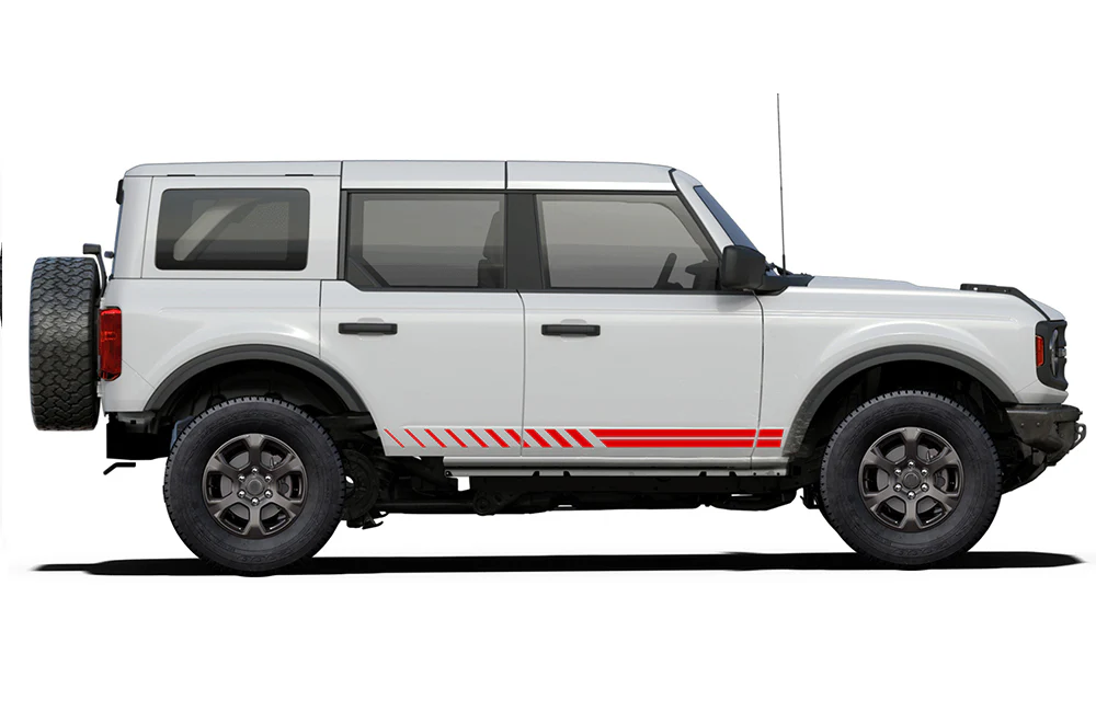 Double Hash Stripes Graphics Vinyl Decal Compatible with Ford Bronco - Image 3