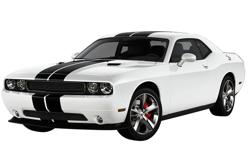 Double Line Rally Stripes Graphics Vinyl Decal Compatible with Dodge Challenger