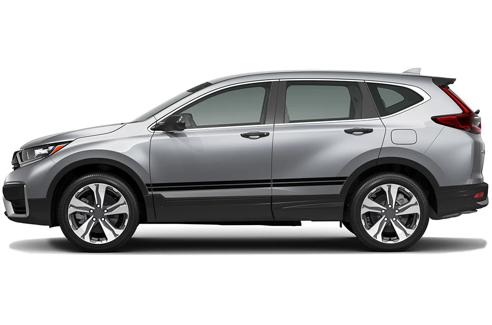 Double Line Side Stripes Graphics Vinyl Decals Compatible with Honda CR-V