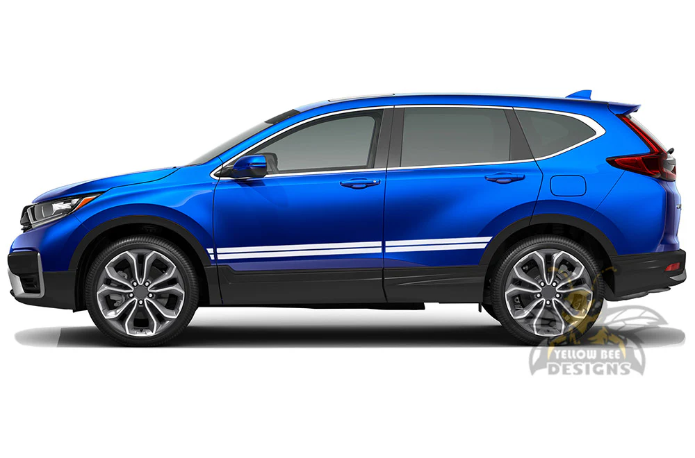 Double Line Side Stripes Graphics Vinyl Decals Compatible with Honda CR-V - Image 3