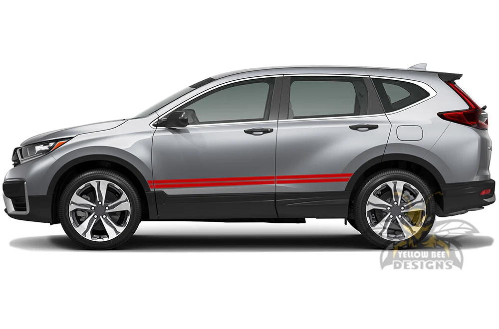 Double Line Side Stripes Graphics Vinyl Decals Compatible with Honda CR-V - Image 4