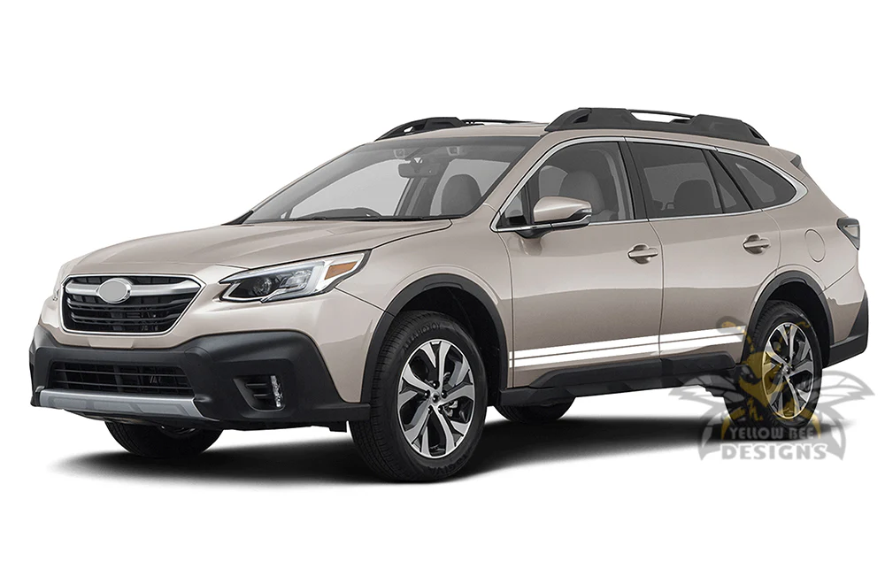 Double Line Side Stripes Graphics Vinyl Decals Compatible with Subaru Outback - Image 3