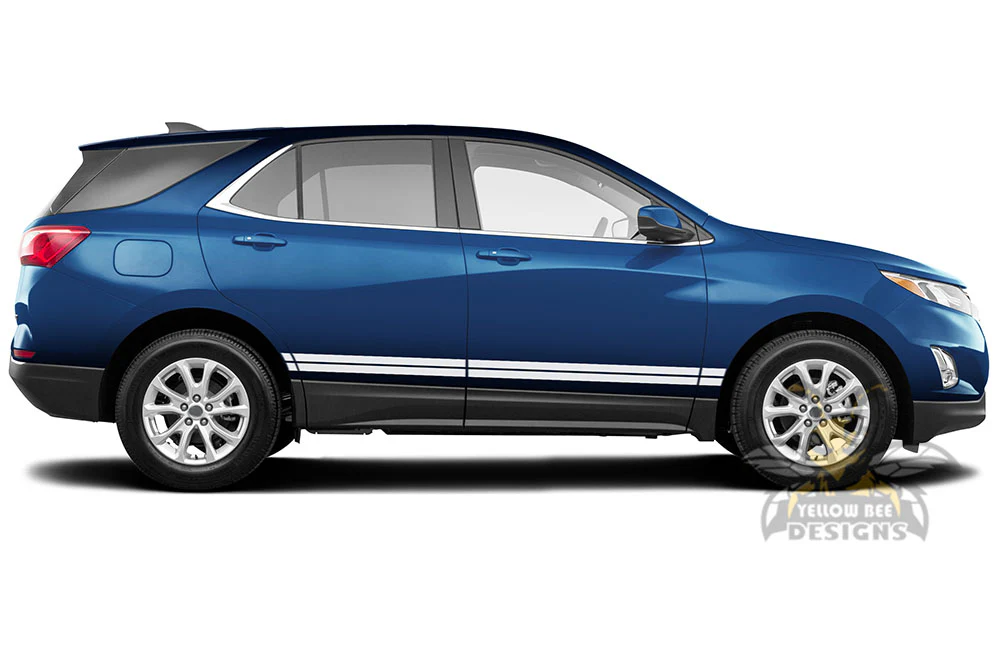 Double Line Stripes Graphics Vinyl Decals Compatible with Chevrolet Equinox - Image 3