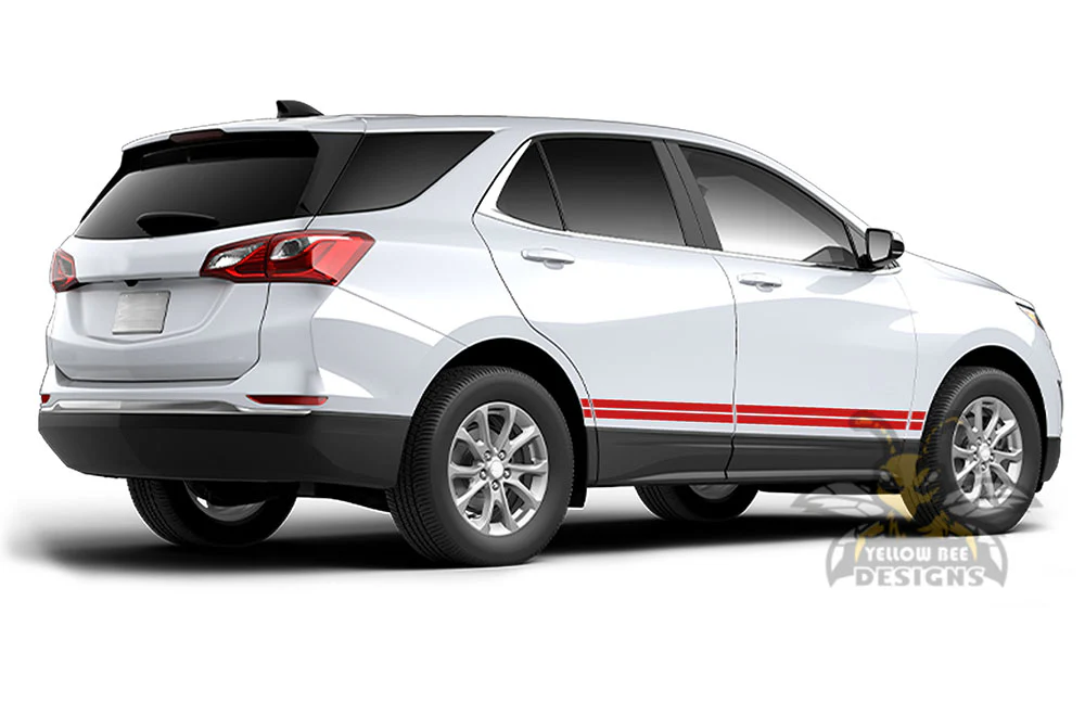 Double Line Stripes Graphics Vinyl Decals Compatible with Chevrolet Equinox - Image 4