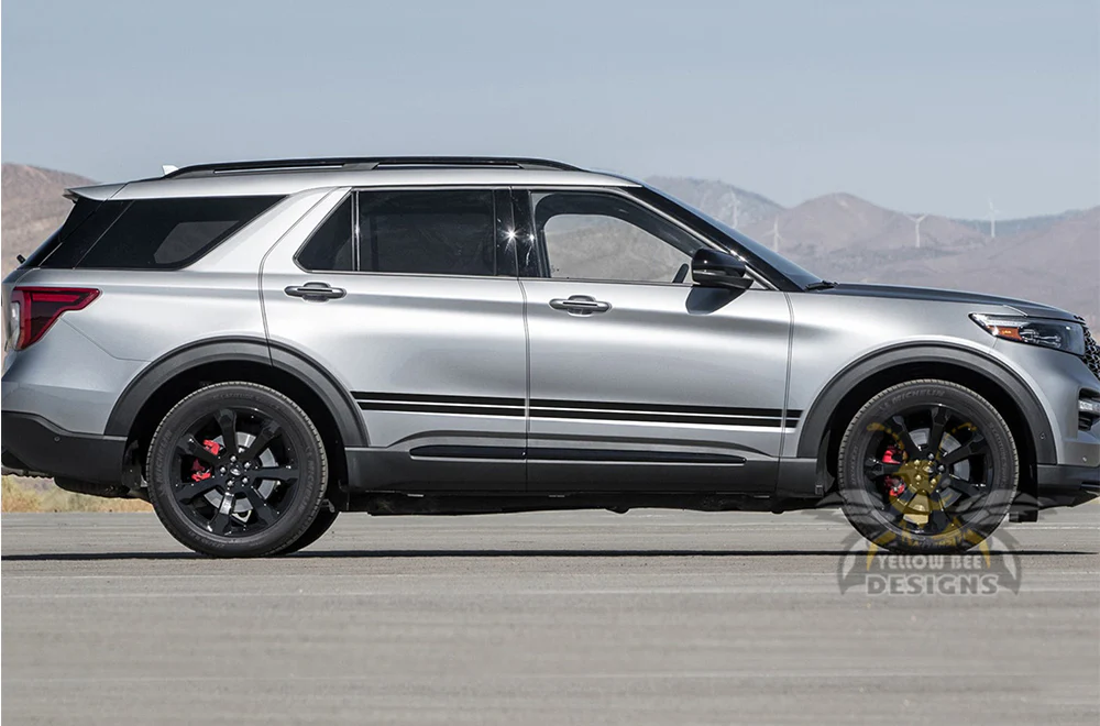 Double Side Stripes Graphics Vinyl Decals Compatible with Ford Explorer - Image 4