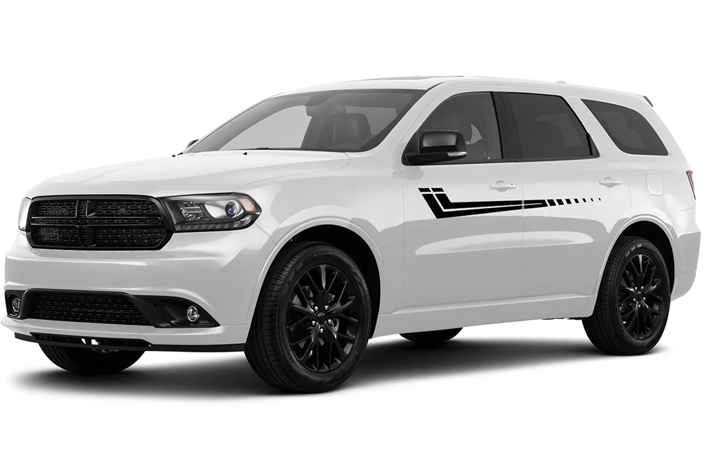 Double Speed Door Side Stripes Vinyl Decals Compatible With Dodge Durango