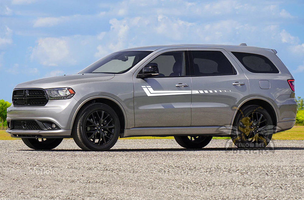 Double Speed Door Side Stripes Vinyl Decals Compatible With Dodge Durango - Image 3