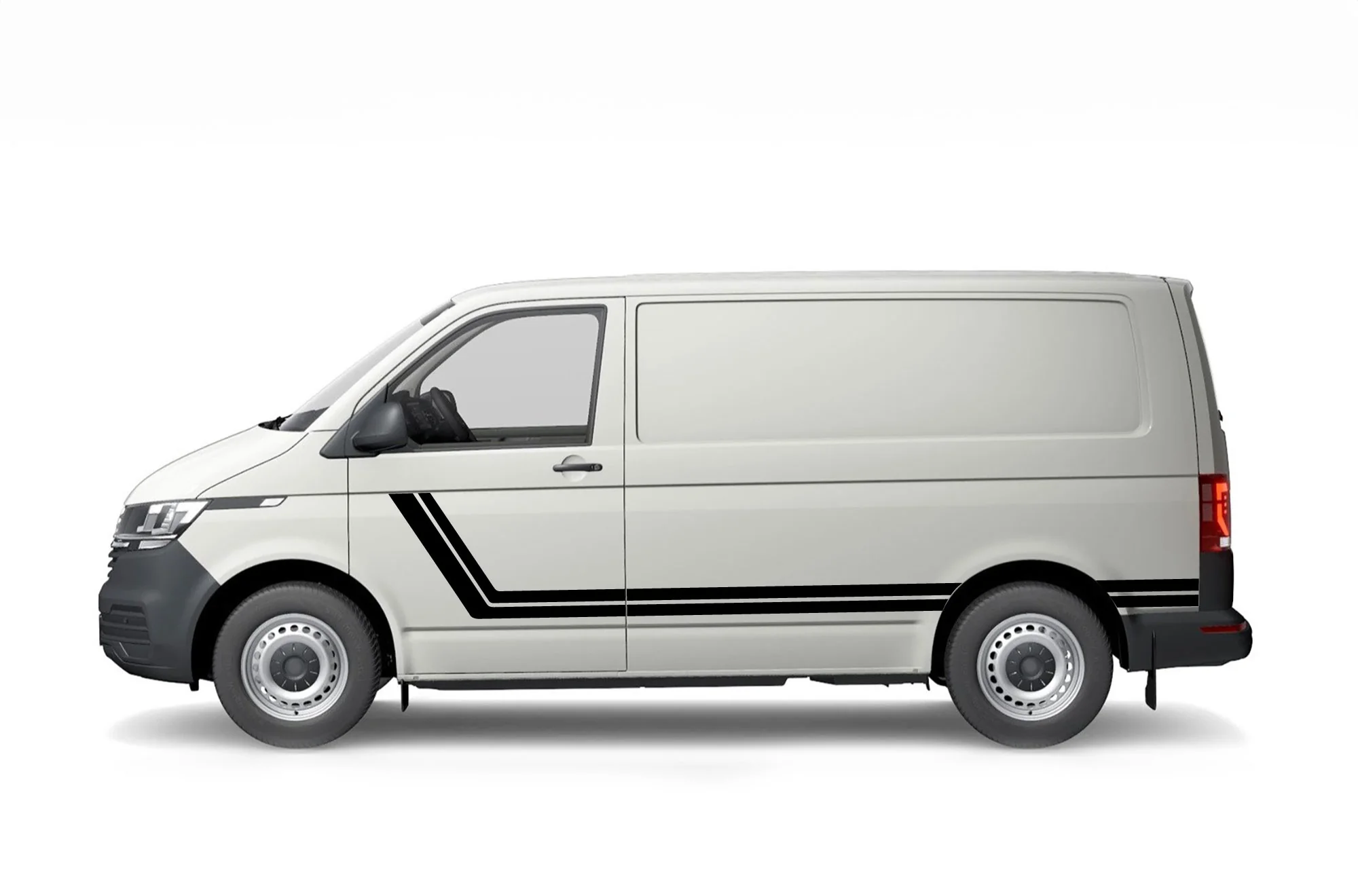 Double Stripes Graphics Decals Compatible with Volkswagen Transporter