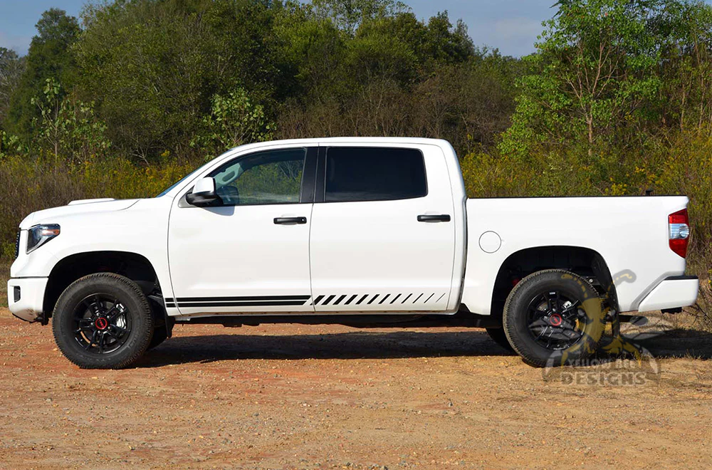 Double Stripes Graphics Kit Vinyl Decal Compatible with Toyota Tundra - Image 3