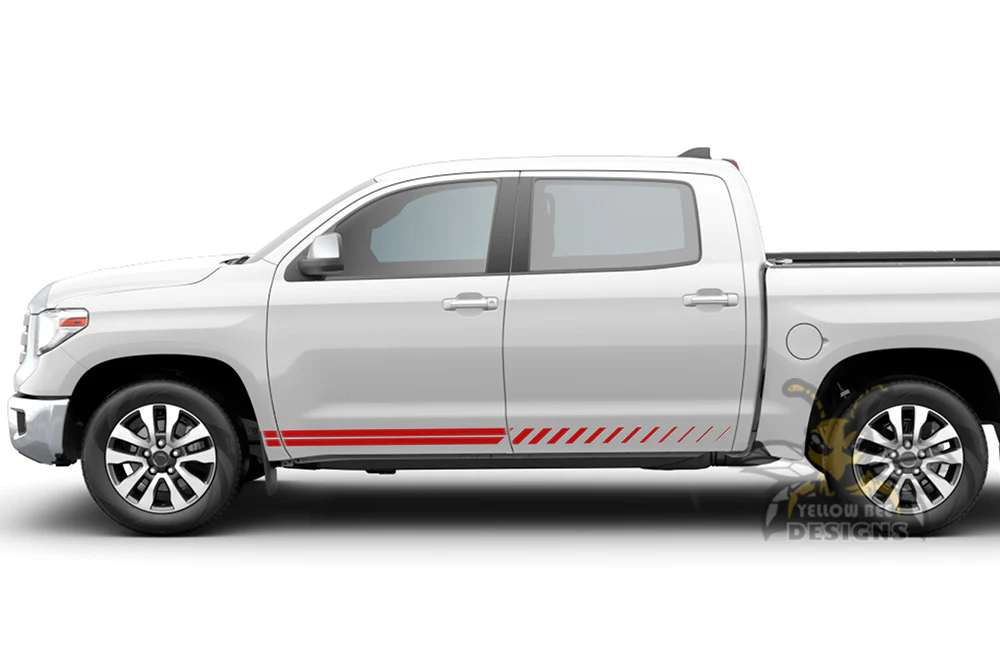 Double Stripes Graphics Kit Vinyl Decal Compatible with Toyota Tundra - Image 4