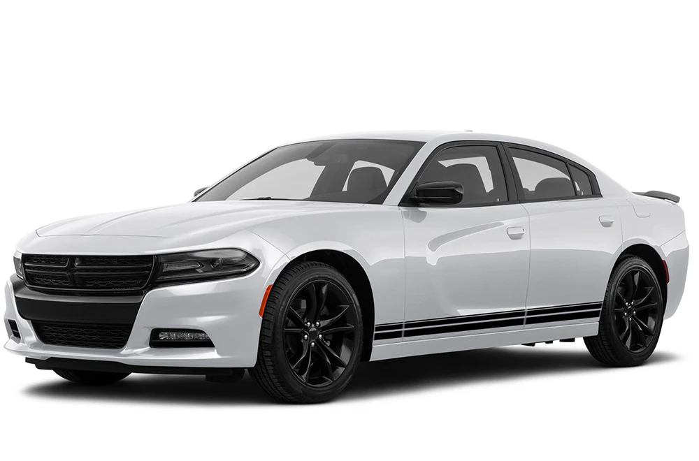 Double Thin Stripes Graphics Vinyl Decal Compatible with Dodge Charger