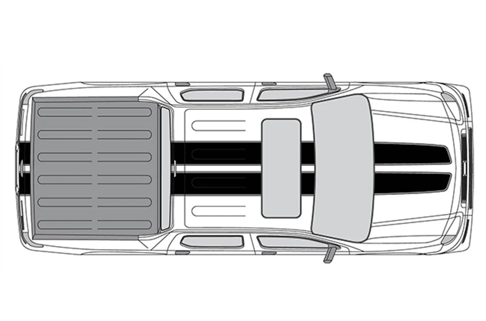 Dual Full Stripes Graphics Vinyl Decals Compatible with Honda Ridgeline