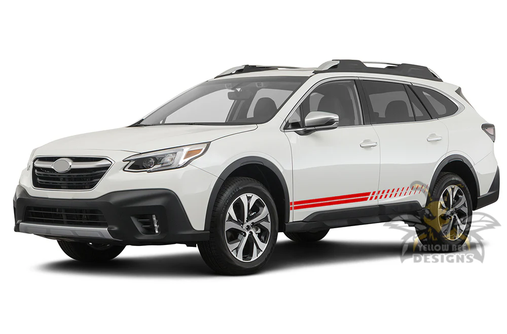 Dual Side Stripes Graphics Vinyl Decals Compatible with Subaru Outback - Image 2