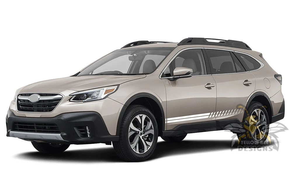 Dual Side Stripes Graphics Vinyl Decals Compatible with Subaru Outback - Image 3