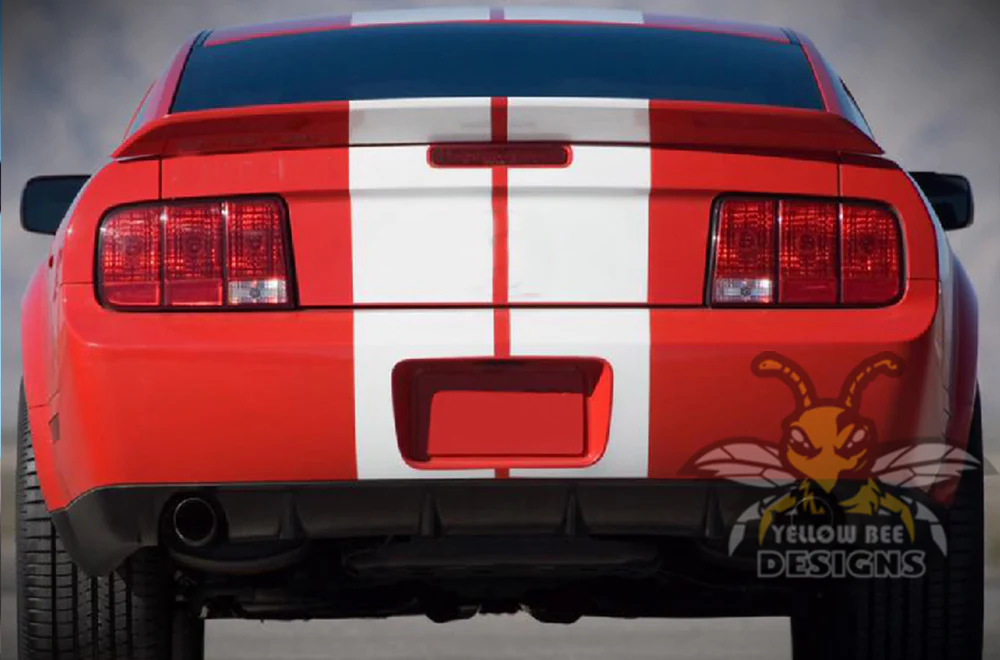 Dual Stripes Decals Graphics Vinyl Decals Compatible with Ford Mustang - Image 3