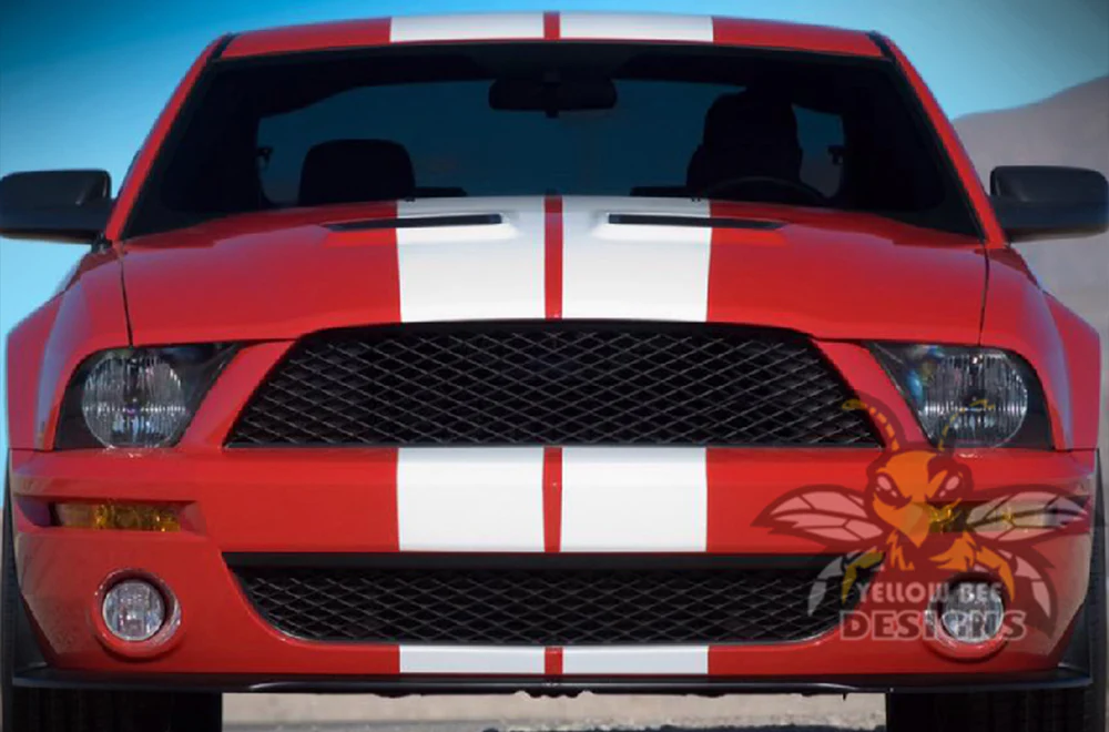 Dual Stripes Decals Graphics Vinyl Decals Compatible with Ford Mustang - Image 4