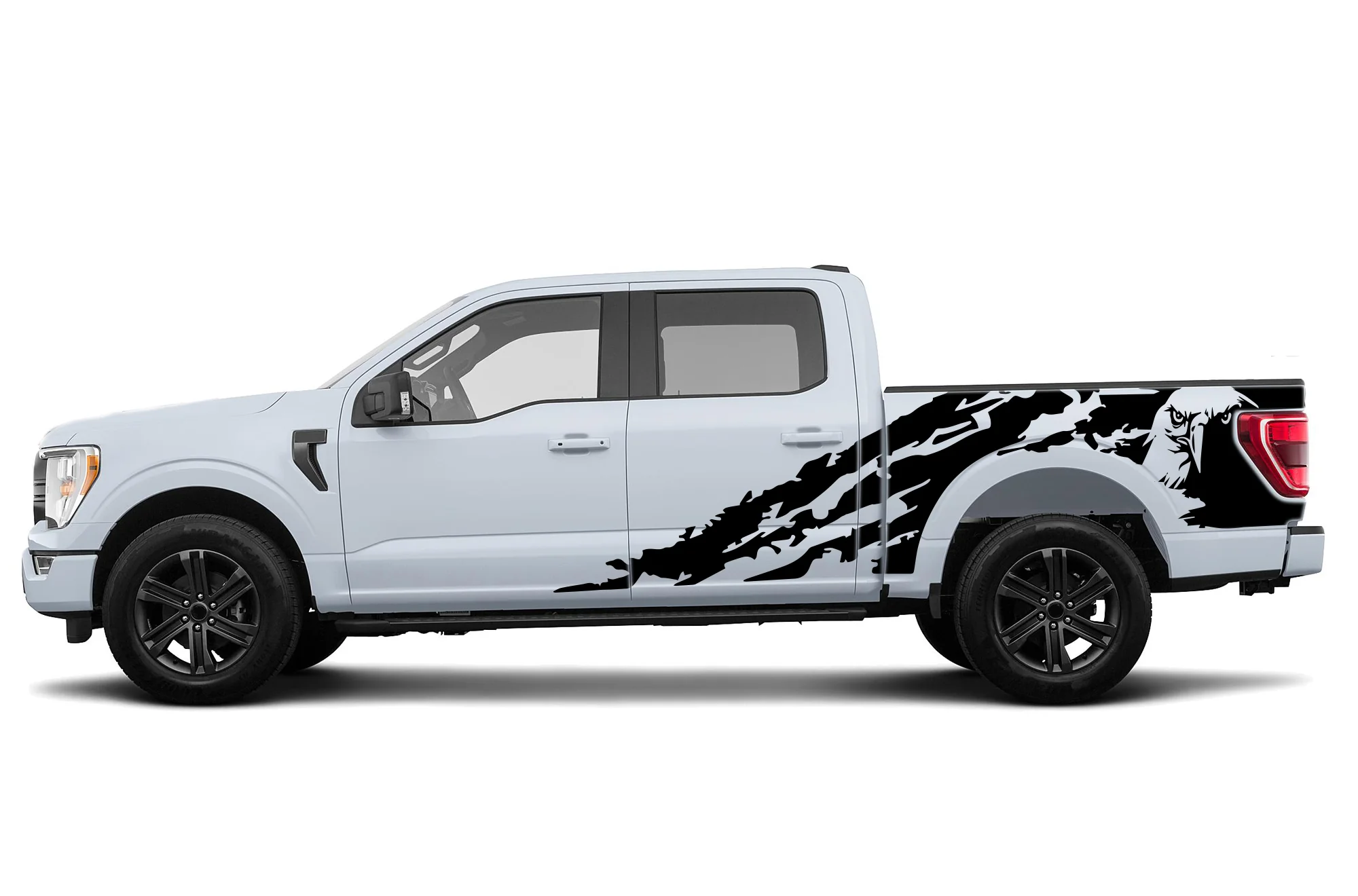Eagle Bed Scratch Decals Compatible with Ford F150 Super Crew Cab 5.5''