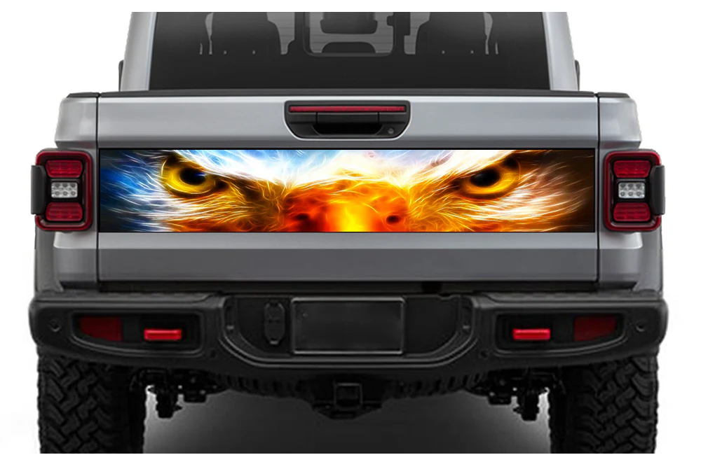 Eagle Eyes Tailgate Door Decals Vinyl Compatible with Jeep JT Gladiator 4 Door (8x53 inches)