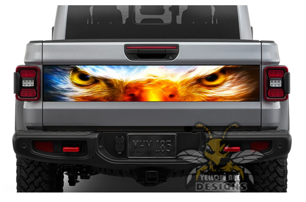 Eagle Eyes Tailgate Door Decals Vinyl Compatible with Jeep JT Gladiator 4 Door (8x53 inches) - Image 2