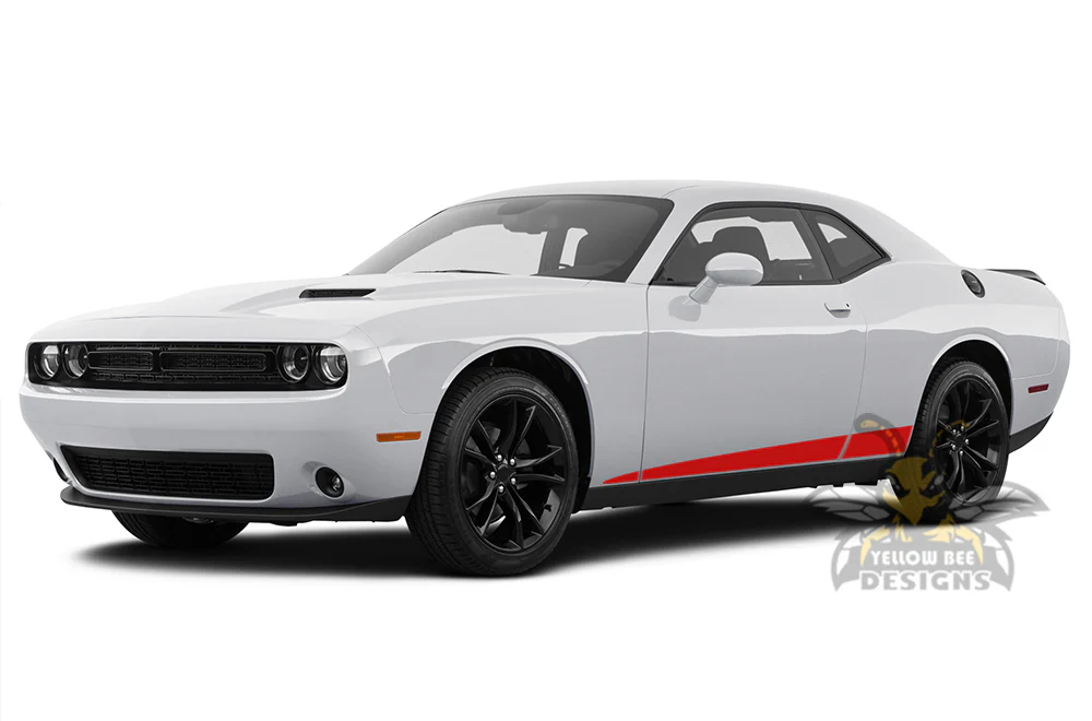 Edge Side Stripes Graphics Vinyl Decal Compatible with Dodge Challenger - Image 2