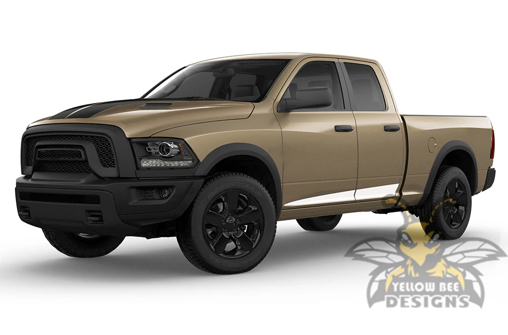 Edge Side Stripes Graphics Vinyl Decals Compatible with Dodge Ram 1500 Quad Cab - Image 3