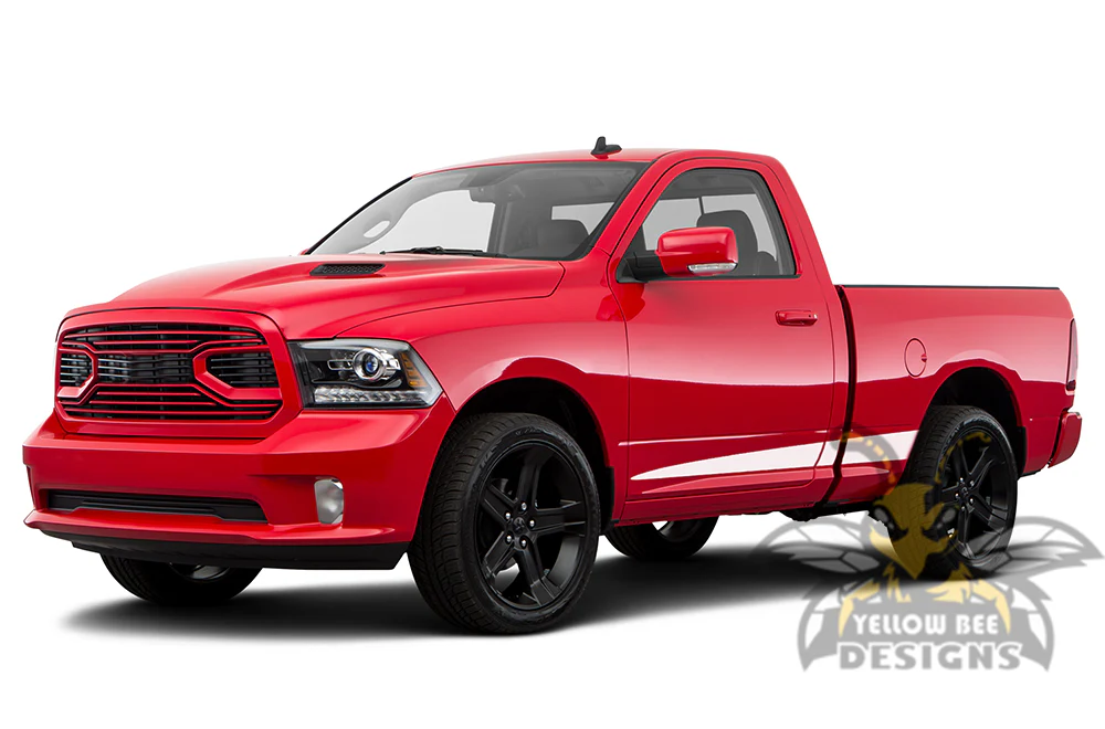 Edge Side Stripes Graphics Vinyl Decals Compatible with Dodge Ram Regular Cab 1500 - Image 4