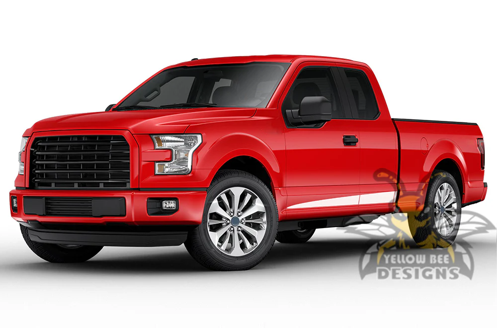 Edge Side Stripes Graphics Vinyl Decals Compatible with Ford F150 Super Cab 6.5'' - Image 4