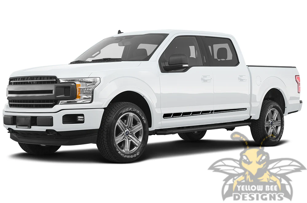 Edge Side Stripes Graphics Vinyl Decals Compatible with Ford F150 Super Crew Cab 5.5'' - Image 2
