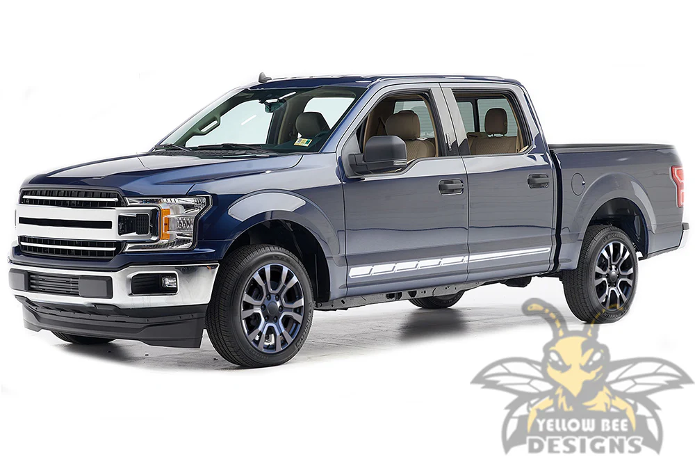 Edge Side Stripes Graphics Vinyl Decals Compatible with Ford F150 Super Crew Cab 5.5'' - Image 4
