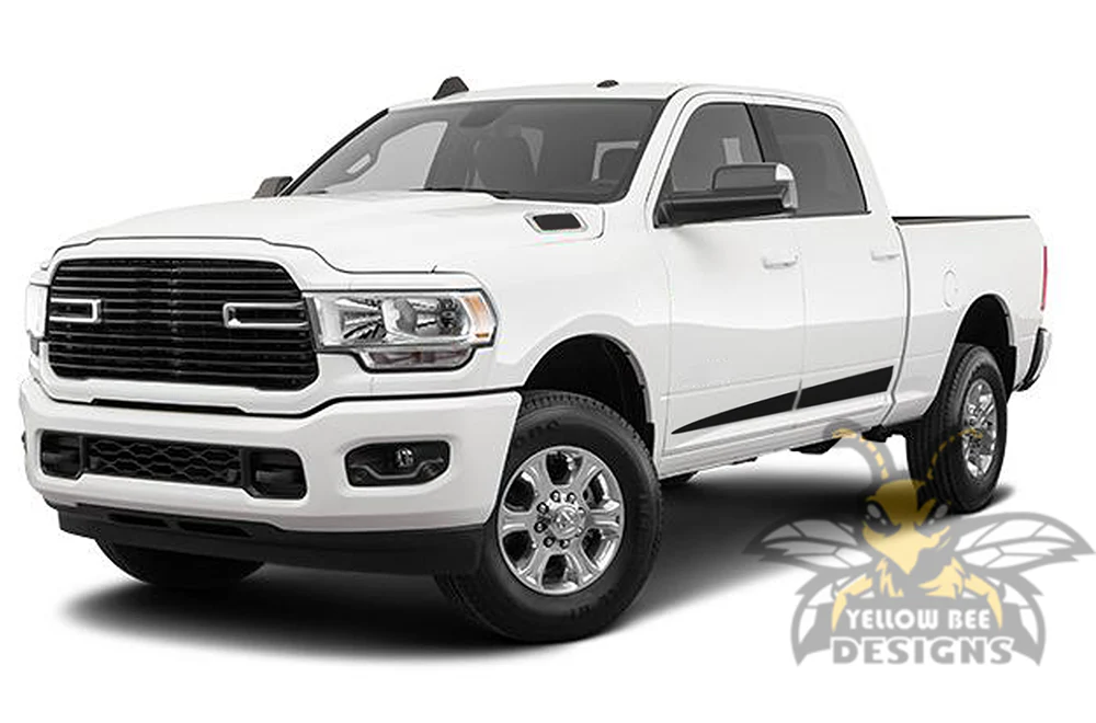 Edge Stripes Graphics Vinyl Decal Compatible with Dodge Ram Crew Cab 3500 Bed 6'4” - Image 2