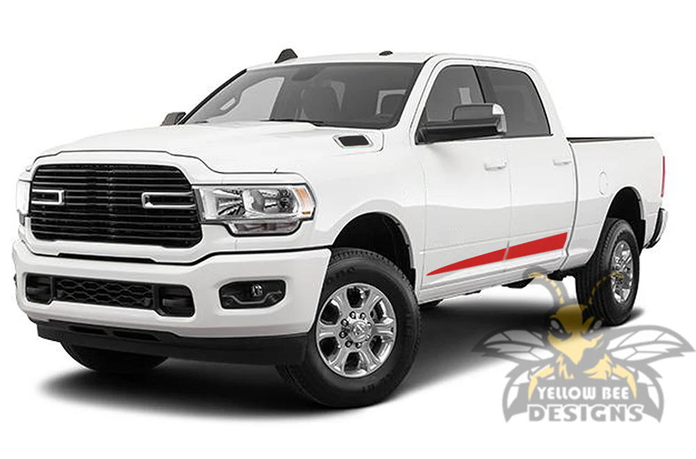Edge Stripes Graphics Vinyl Decal Compatible with Dodge Ram Crew Cab 3500 Bed 6'4” - Image 3