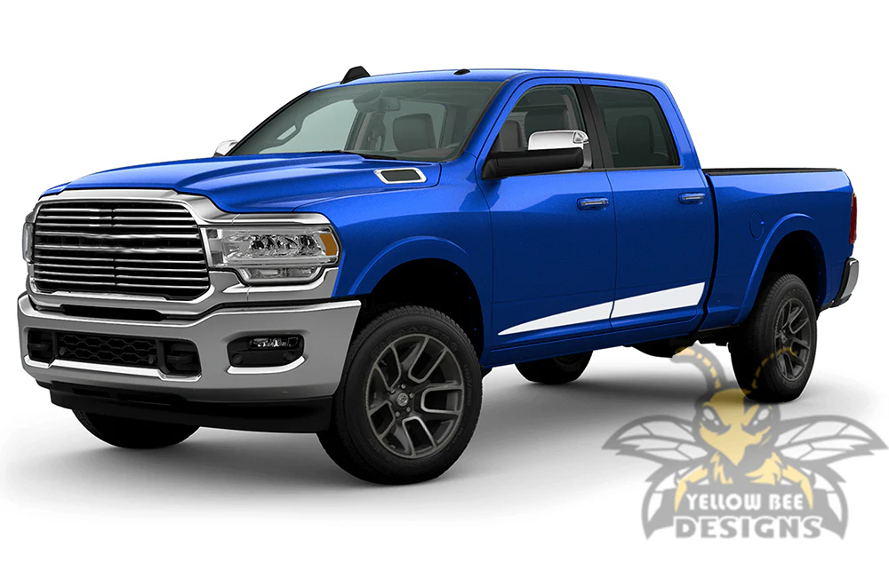 Edge Stripes Graphics Vinyl Decal Compatible with Dodge Ram Crew Cab 3500 Bed 6'4” - Image 4