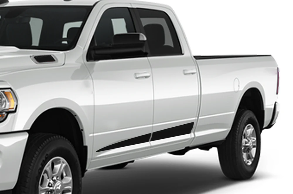 Edge Stripes Graphics Vinyl Decals Compatible with Dodge Ram Crew Cab 3500 Bed 8”