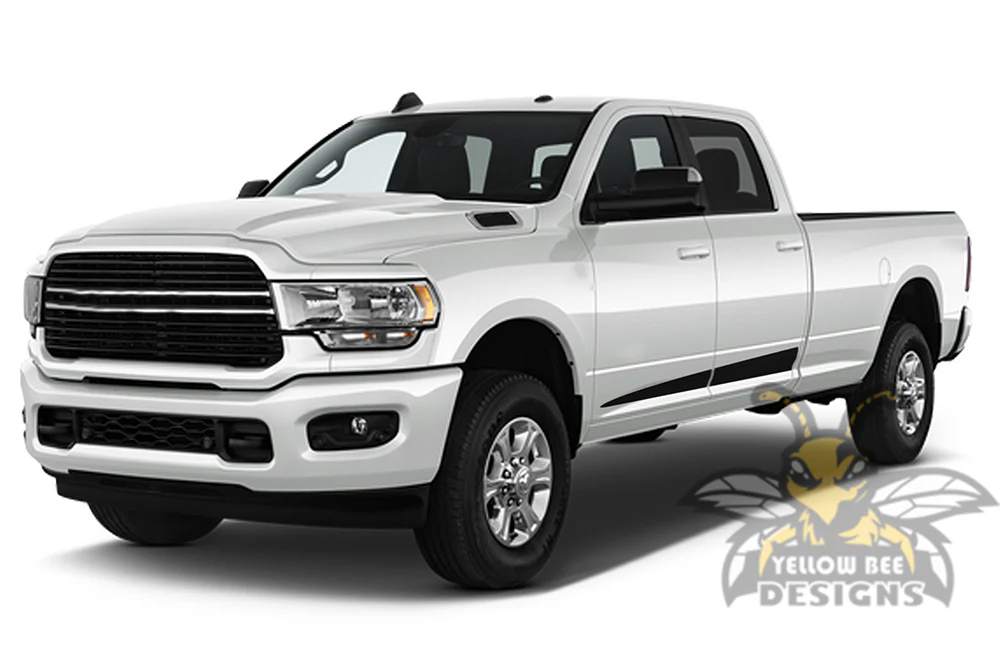 Edge Stripes Graphics Vinyl Decals Compatible with Dodge Ram Crew Cab 3500 Bed 8” - Image 2