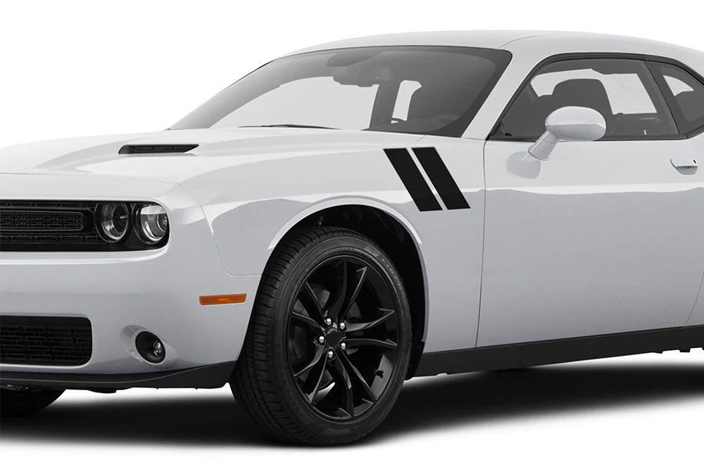 Fender Hash Mark stripes Graphics Vinyl Decal Compatible with Dodge Challenger