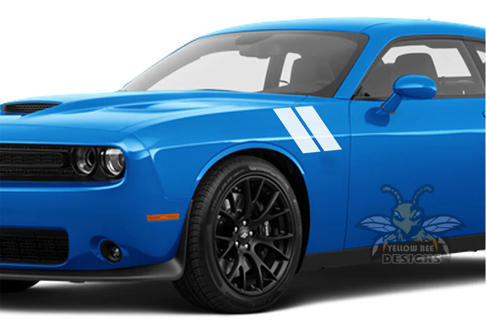 Fender Hash Mark stripes Graphics Vinyl Decal Compatible with Dodge Challenger - Image 3