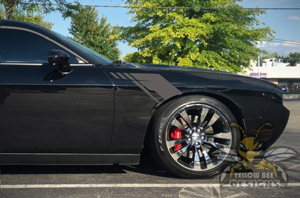 Fender Side Graphics Decal Compatible with Dodge Challenger - Image 3