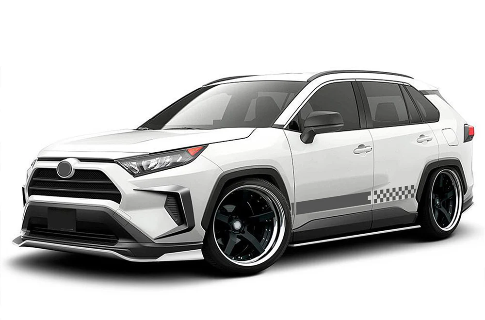 Finishing Flag Side Decals Graphics Stripes Vinyl Compatible with Toyota RAV4 - Image 2