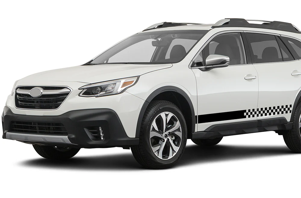 Finishing Flag Style Side Stripes Graphics Vinyl Decals Compatible with Subaru Outback