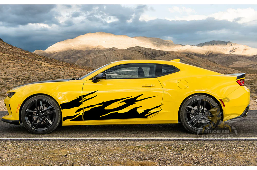 Fire Door Graphics Vinyl Decals Compatible with Chevrolet Camaro - Image 4