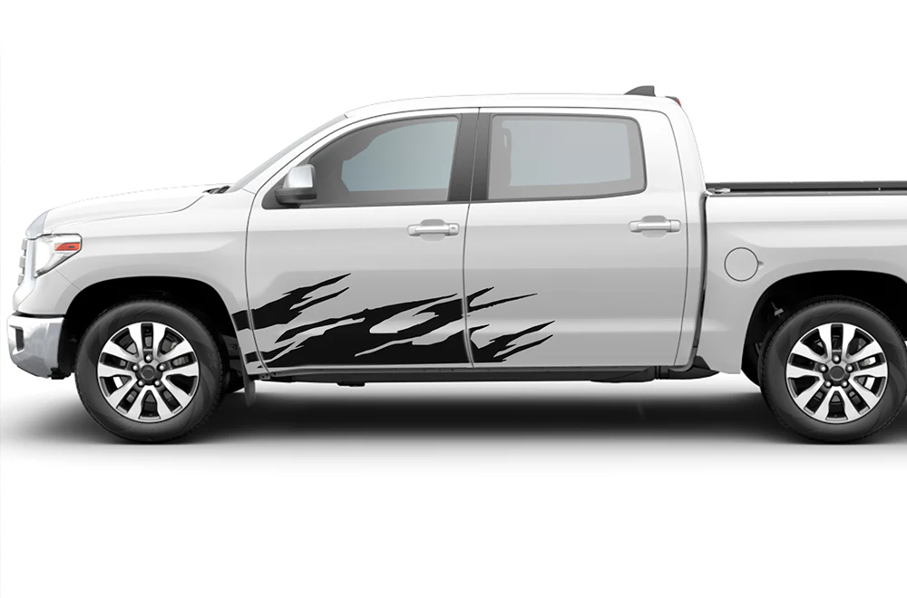 Fire Door Side Graphics Vinyl Decal Compatible with Toyota Tundra