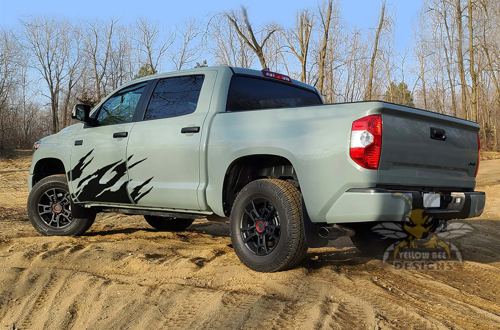 Fire Door Side Graphics Vinyl Decal Compatible with Toyota Tundra - Image 3