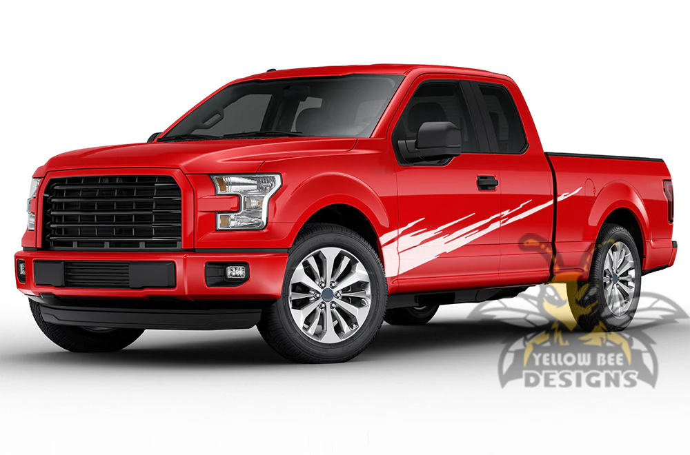 Fire Graphics Vinyl Decals Compatible with Ford F150 Super Cab 6.5'' - Image 4