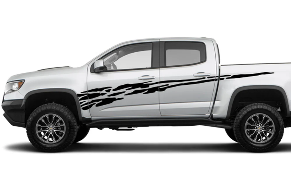 Fire Speed Graphics Vinyl Decals Compatible with Chevrolet Colorado Crew Cab