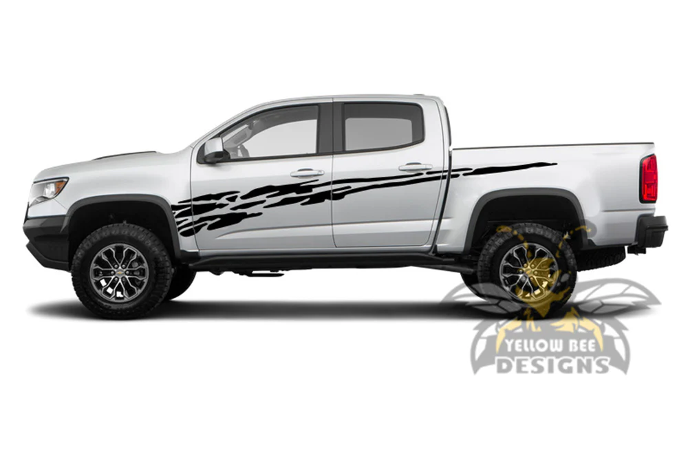 Fire Speed Graphics Vinyl Decals Compatible with Chevrolet Colorado Crew Cab - Image 2