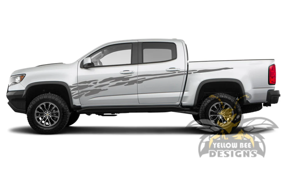 Fire Speed Graphics Vinyl Decals Compatible with Chevrolet Colorado Crew Cab - Image 3