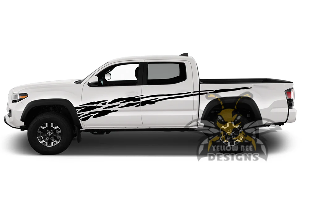 Fire Speed Side Graphics Decals Vinyl Compatible with Toyota Tacoma Double Cab - Image 2